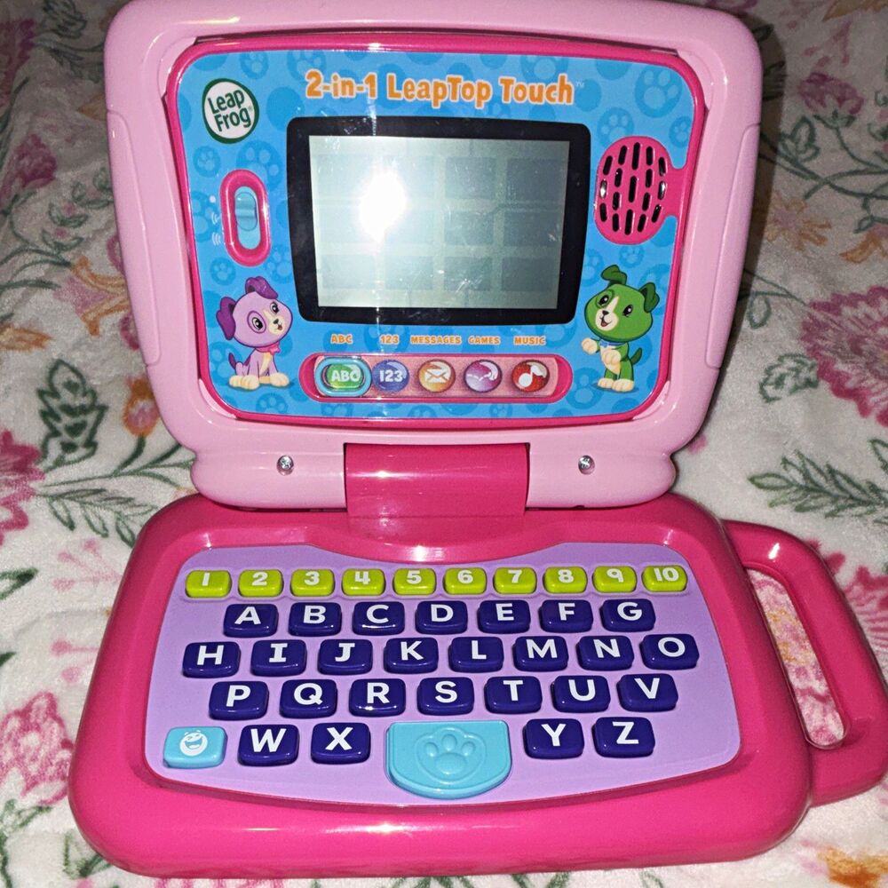 LeapFrog LeapTop Touch 2-in-1 Touch Pink Electronic Learning Laptop. Works great